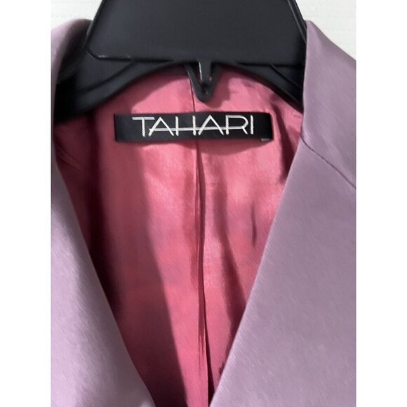 Tahari Womens Blazer Jacket Heart Buttons Silk Purple Size 4 - Picture 9 of 9
